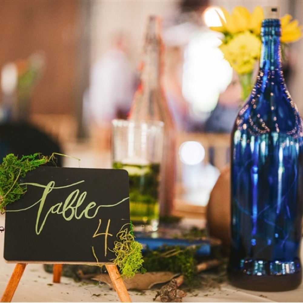 20 Moss Chalk Board Table Signs for Wedding/Event